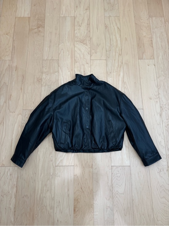 Zara Jackets & Blazers - Zara funnel neck leather jacket